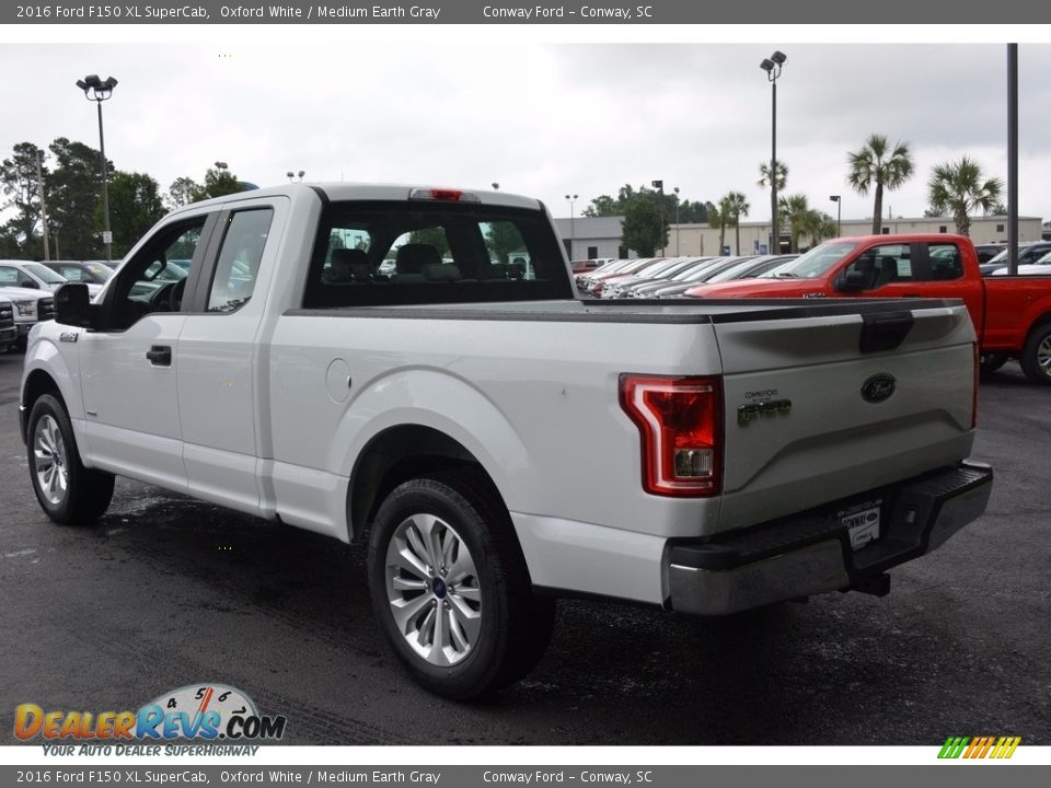 2016 Ford F150 XL SuperCab Oxford White / Medium Earth Gray Photo #7