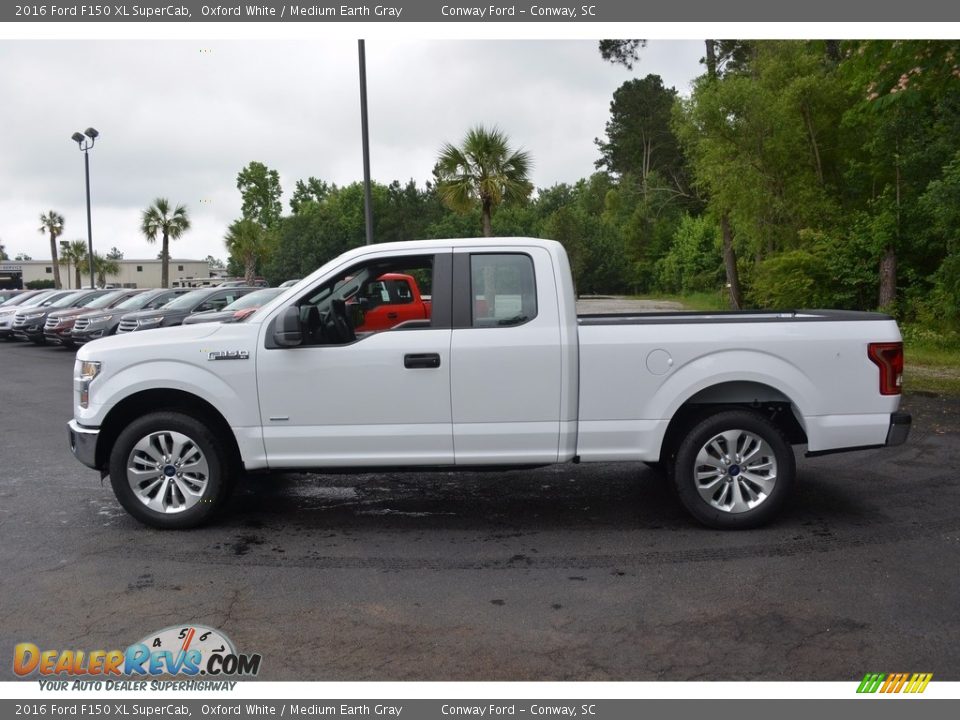 2016 Ford F150 XL SuperCab Oxford White / Medium Earth Gray Photo #8