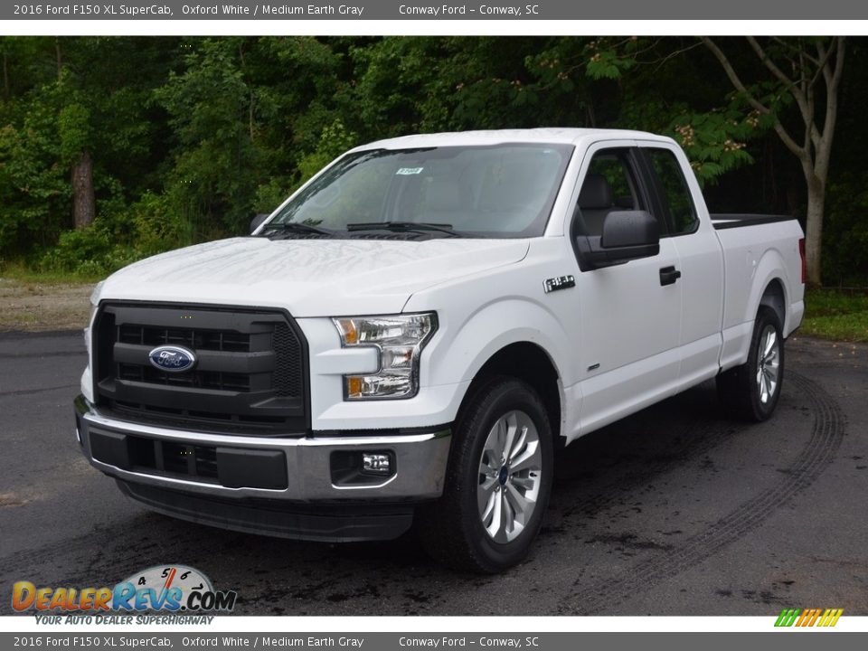 2016 Ford F150 XL SuperCab Oxford White / Medium Earth Gray Photo #9