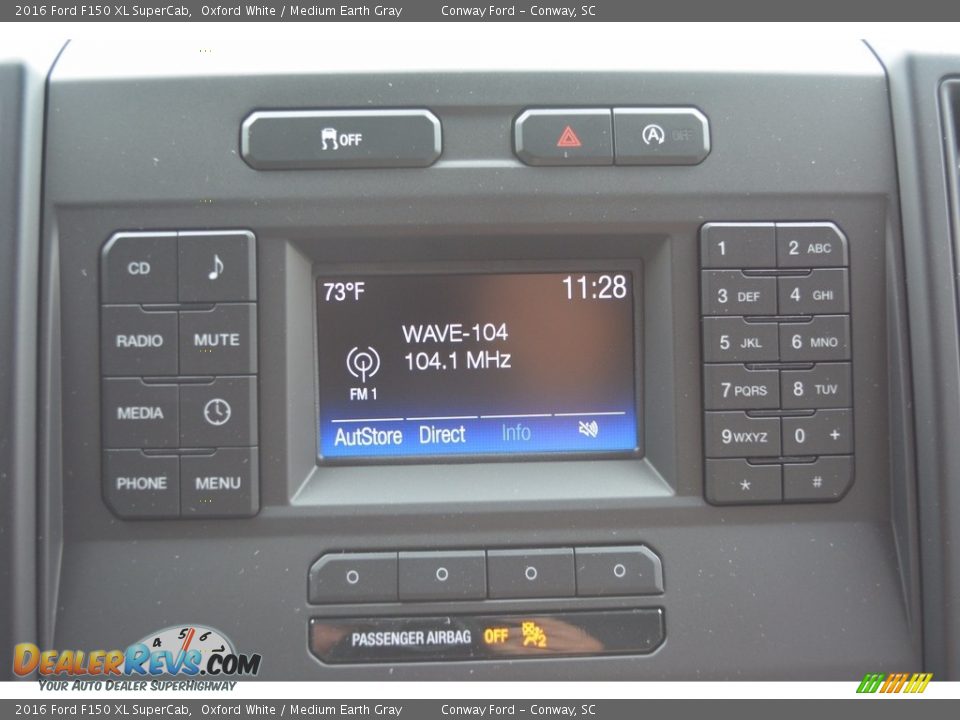 2016 Ford F150 XL SuperCab Oxford White / Medium Earth Gray Photo #33