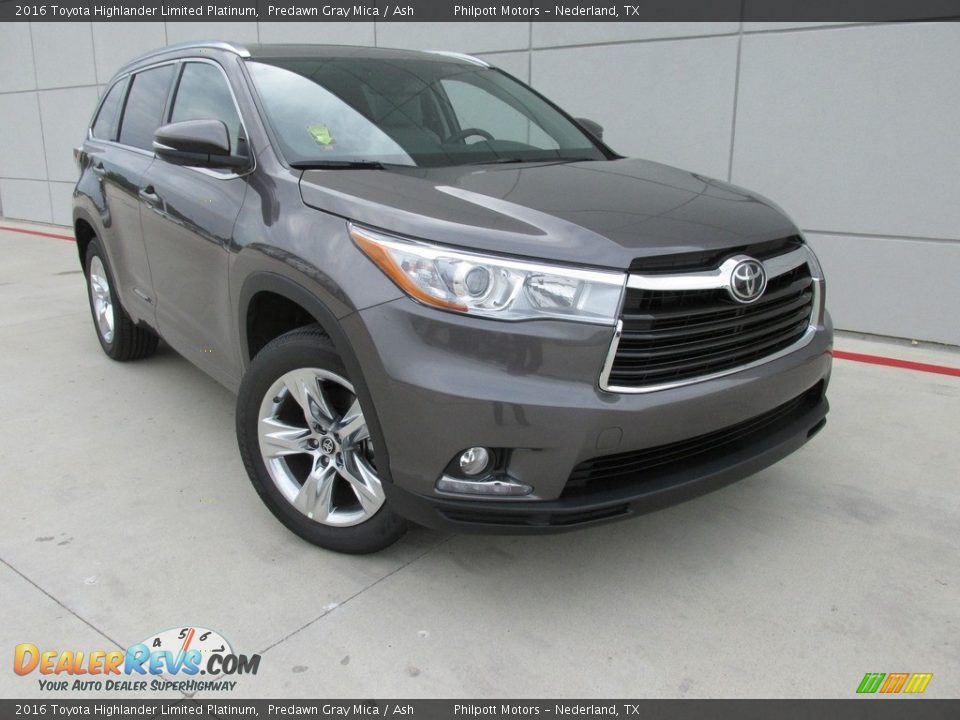 2016 Toyota Highlander Limited Platinum Predawn Gray Mica / Ash Photo #2