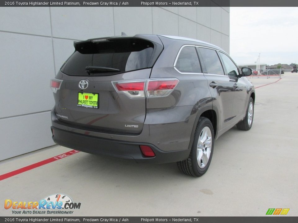 2016 Toyota Highlander Limited Platinum Predawn Gray Mica / Ash Photo #4
