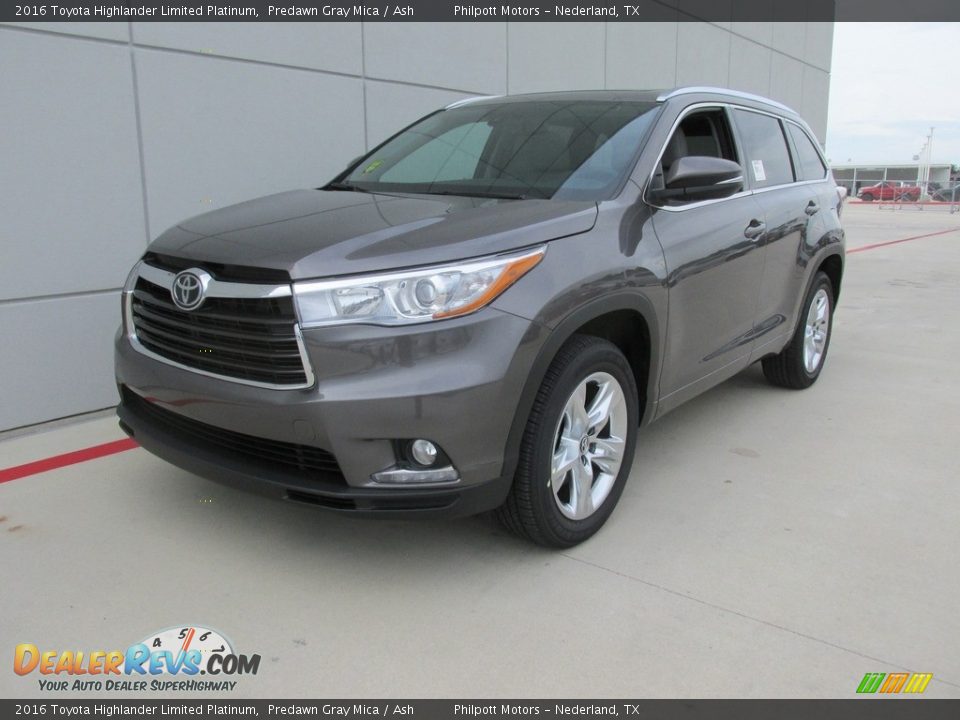 2016 Toyota Highlander Limited Platinum Predawn Gray Mica / Ash Photo #7