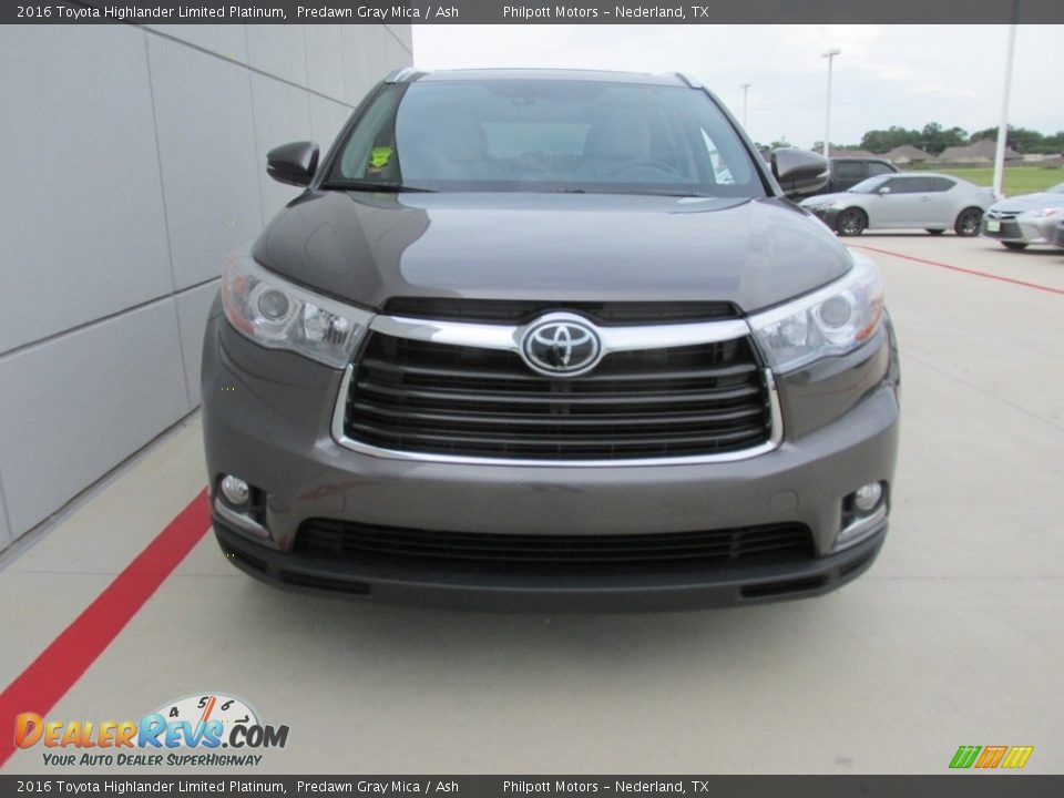 2016 Toyota Highlander Limited Platinum Predawn Gray Mica / Ash Photo #8
