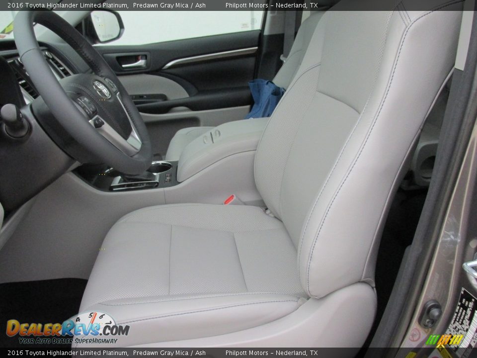 2016 Toyota Highlander Limited Platinum Predawn Gray Mica / Ash Photo #23