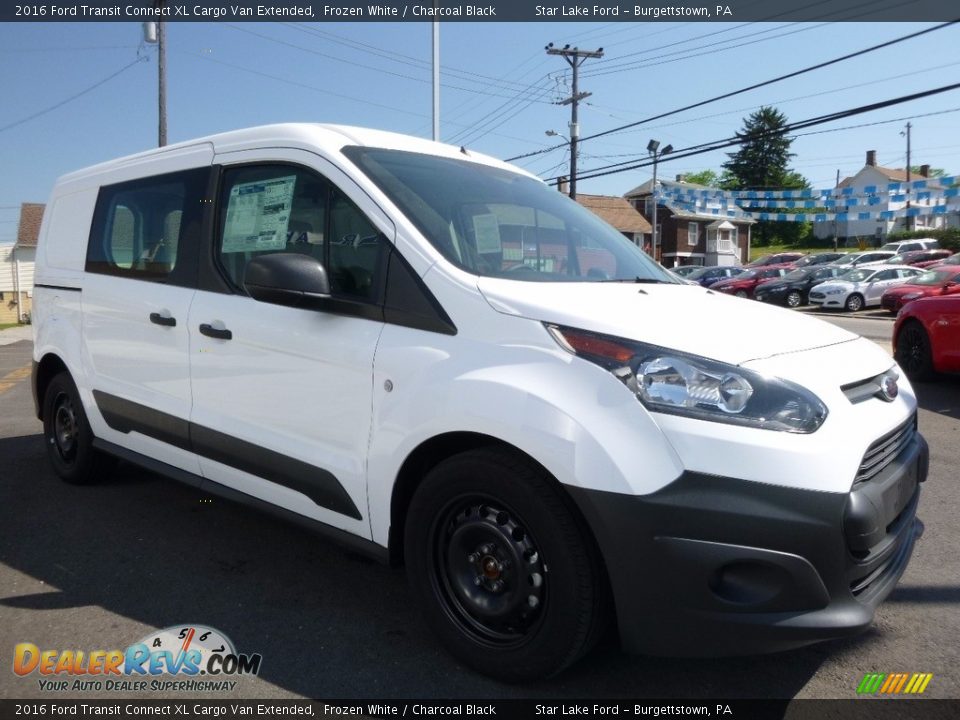2016 Ford Transit Connect XL Cargo Van Extended Frozen White / Charcoal Black Photo #3
