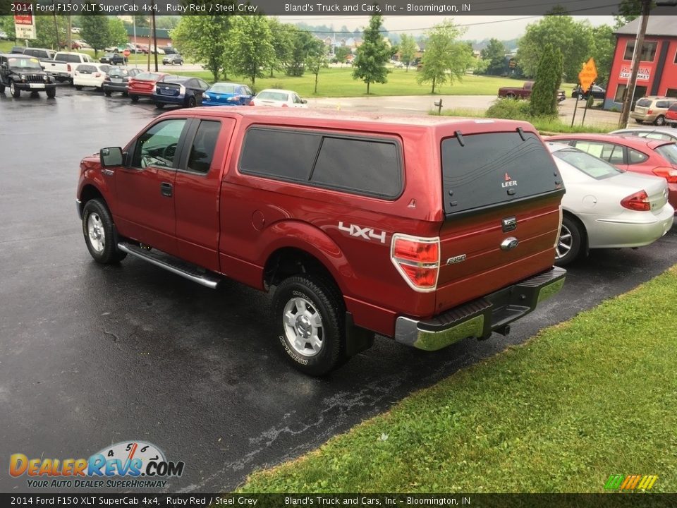 2014 Ford F150 XLT SuperCab 4x4 Ruby Red / Steel Grey Photo #3