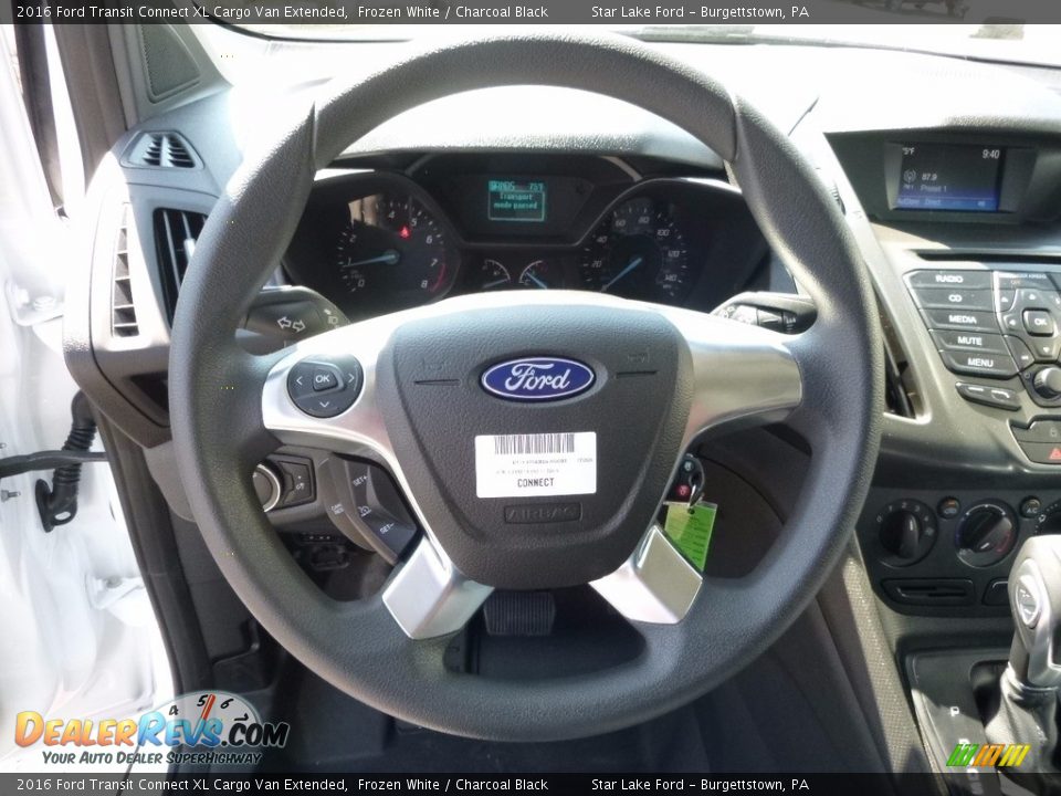 2016 Ford Transit Connect XL Cargo Van Extended Frozen White / Charcoal Black Photo #17