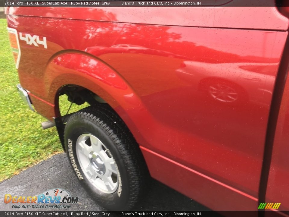 2014 Ford F150 XLT SuperCab 4x4 Ruby Red / Steel Grey Photo #31