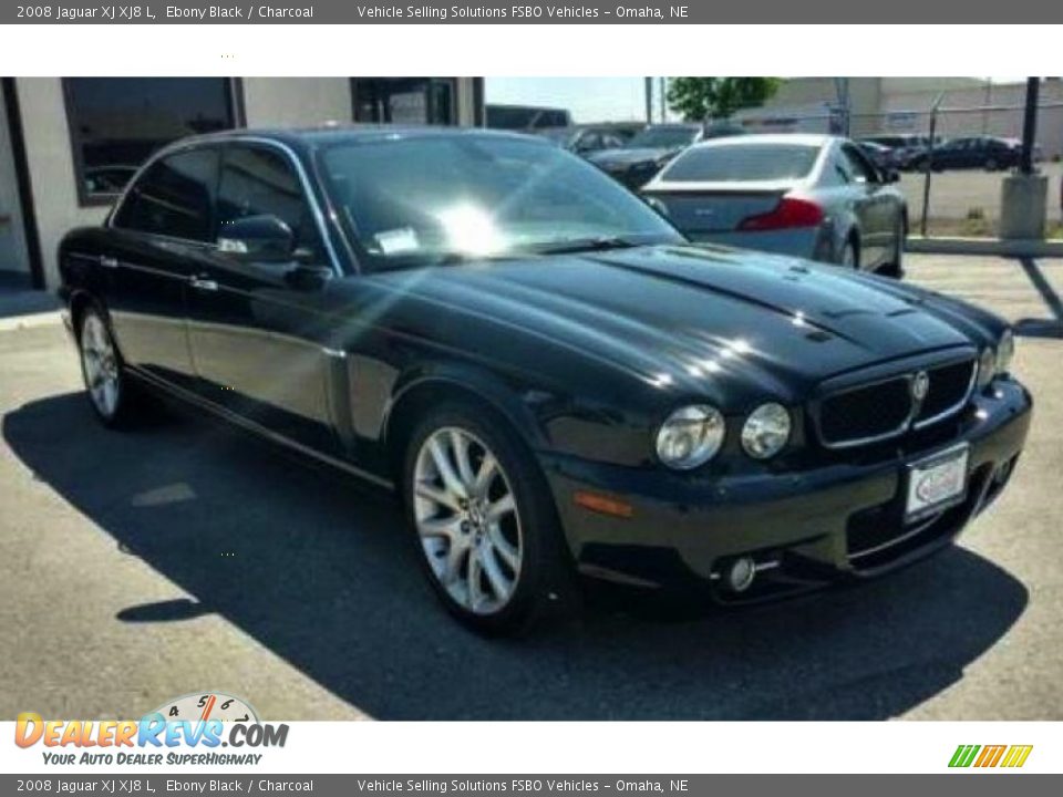 2008 Jaguar XJ XJ8 L Ebony Black / Charcoal Photo #1