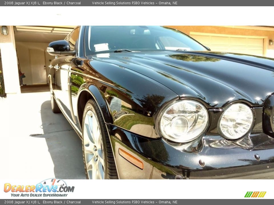 2008 Jaguar XJ XJ8 L Ebony Black / Charcoal Photo #3