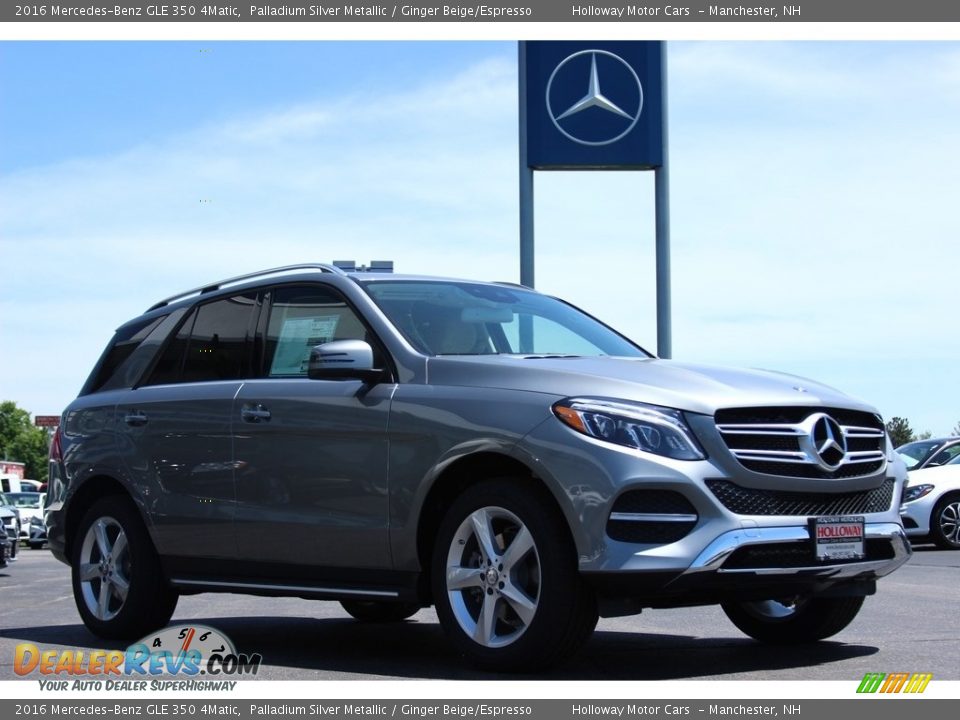 2016 Mercedes-Benz GLE 350 4Matic Palladium Silver Metallic / Ginger Beige/Espresso Photo #3