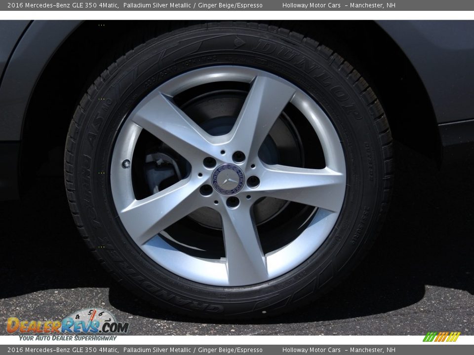 2016 Mercedes-Benz GLE 350 4Matic Palladium Silver Metallic / Ginger Beige/Espresso Photo #5
