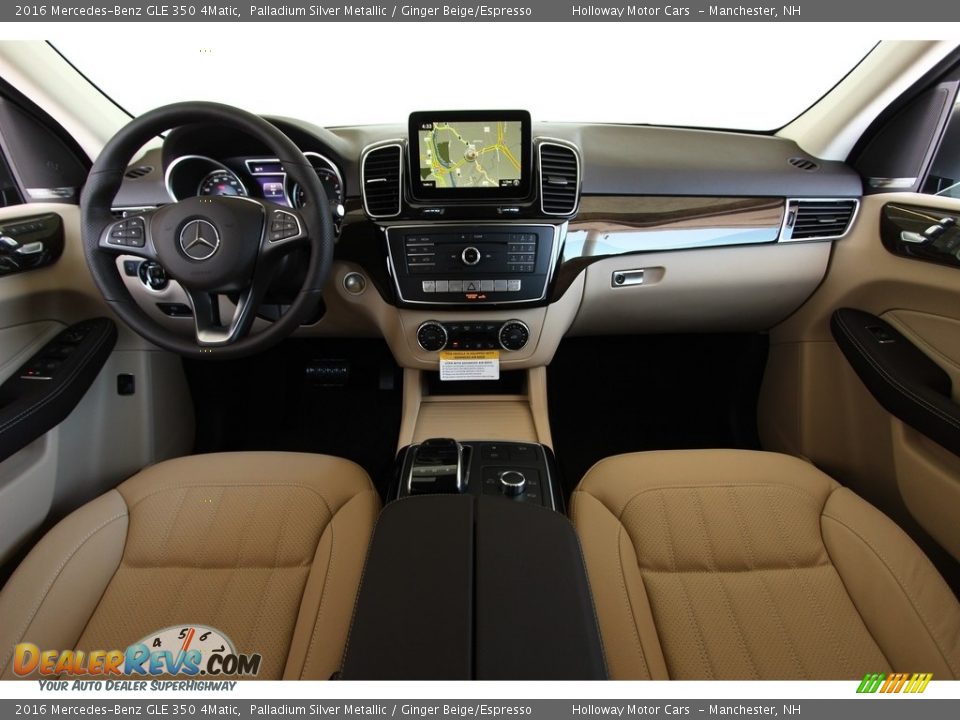 2016 Mercedes-Benz GLE 350 4Matic Palladium Silver Metallic / Ginger Beige/Espresso Photo #9