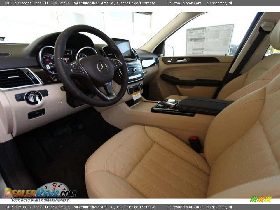 2016 Mercedes-Benz GLE 350 4Matic Palladium Silver Metallic / Ginger Beige/Espresso Photo #10