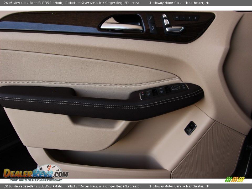 2016 Mercedes-Benz GLE 350 4Matic Palladium Silver Metallic / Ginger Beige/Espresso Photo #17
