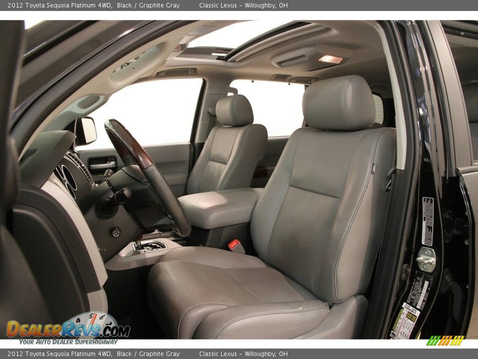 2012 Toyota Sequoia Platinum 4WD Black / Graphite Gray Photo #8