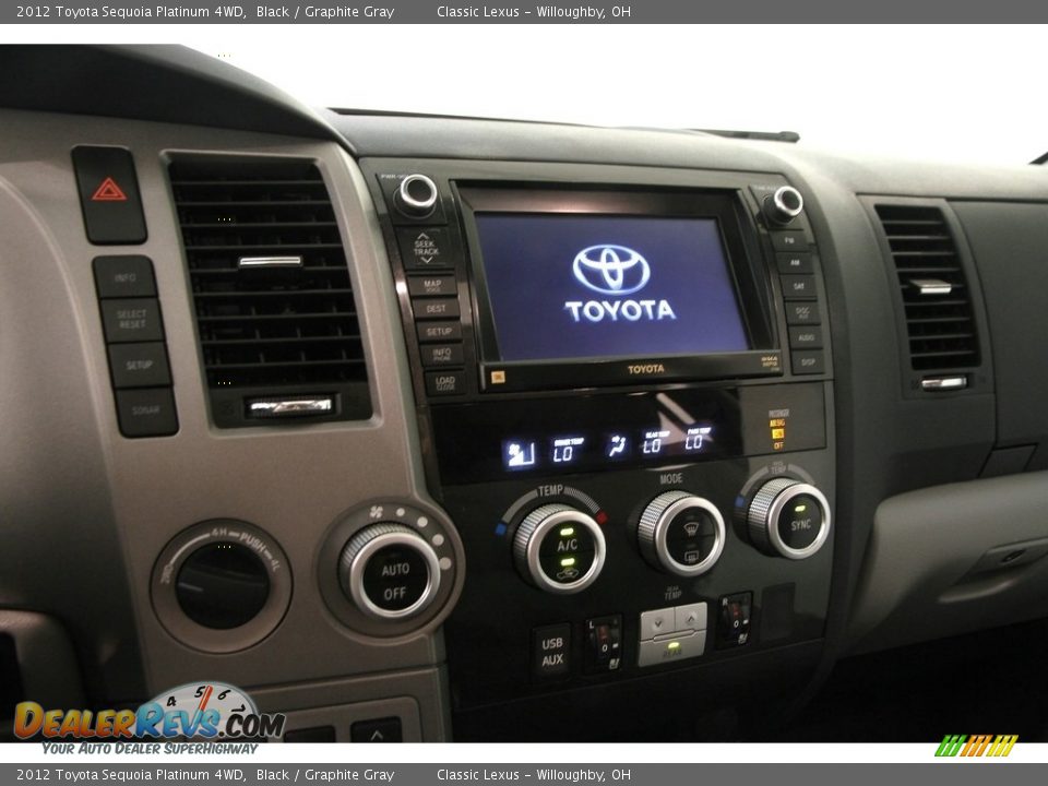 2012 Toyota Sequoia Platinum 4WD Black / Graphite Gray Photo #11