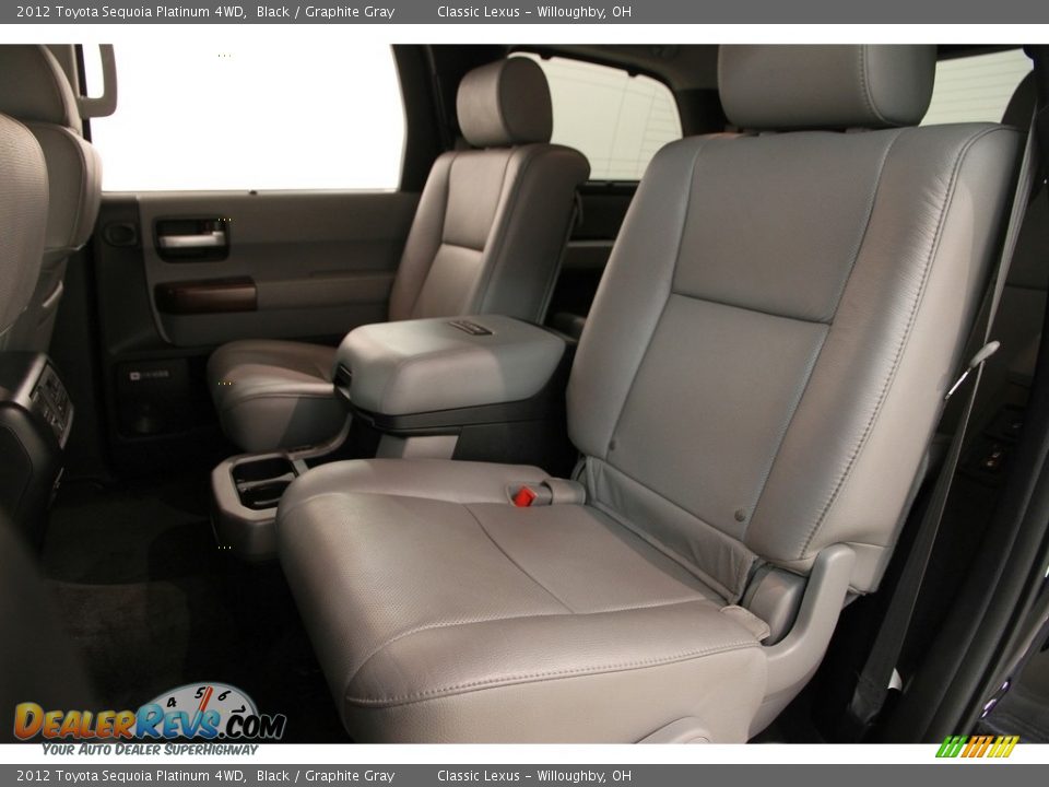 2012 Toyota Sequoia Platinum 4WD Black / Graphite Gray Photo #26