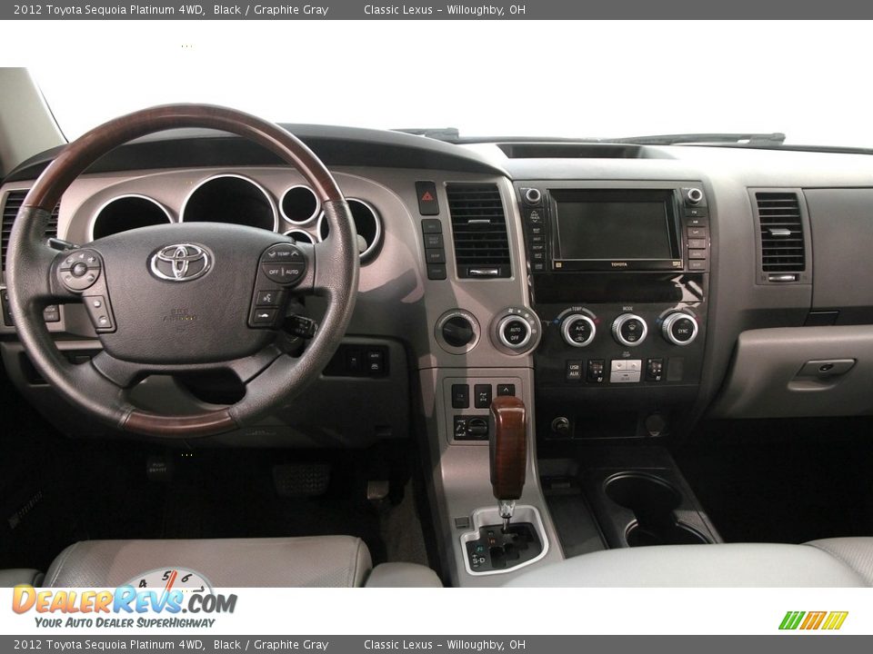 2012 Toyota Sequoia Platinum 4WD Black / Graphite Gray Photo #32