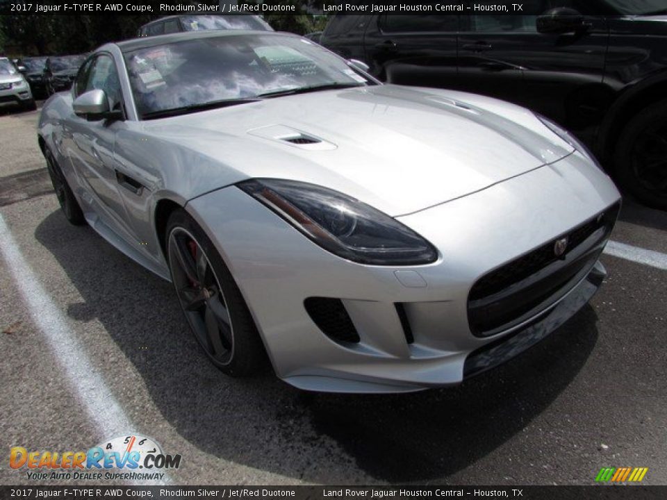 2017 Jaguar F-TYPE R AWD Coupe Rhodium Silver / Jet/Red Duotone Photo #2