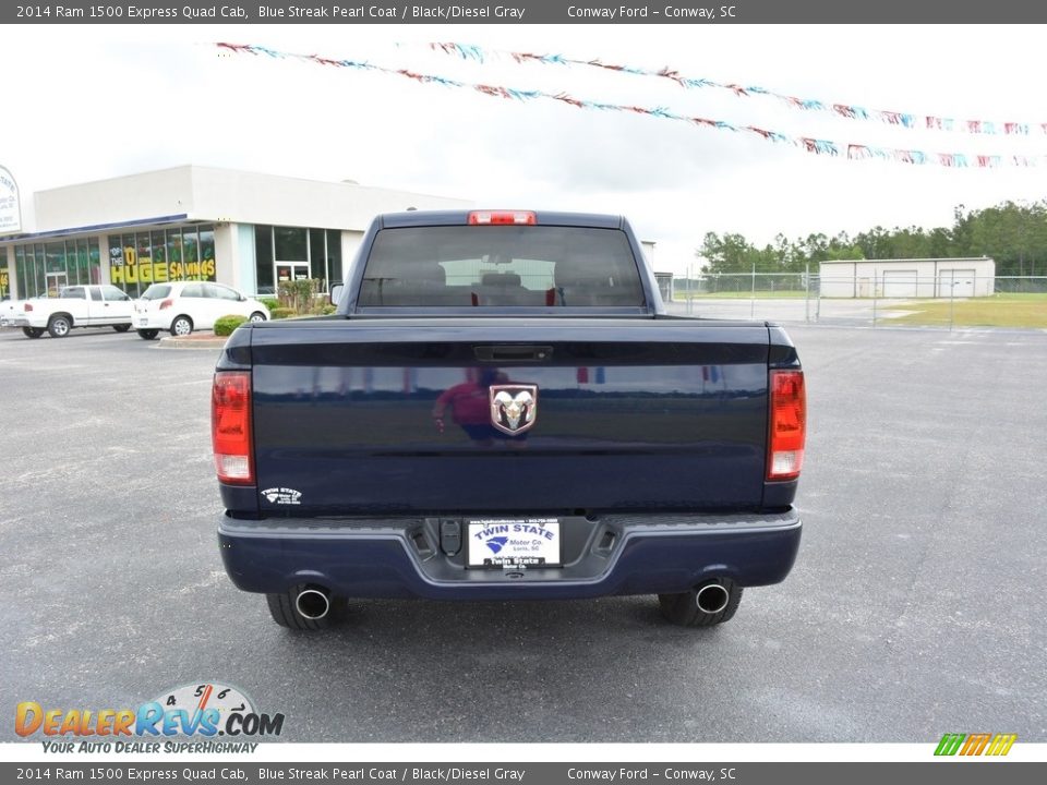 2014 Ram 1500 Express Quad Cab Blue Streak Pearl Coat / Black/Diesel Gray Photo #4