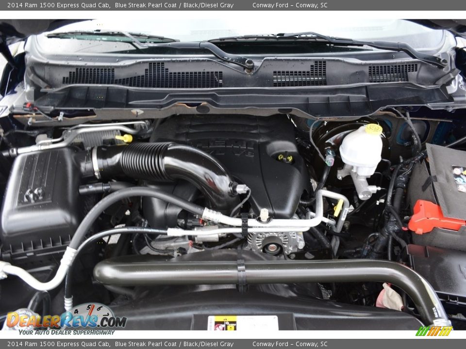 2014 Ram 1500 Express Quad Cab Blue Streak Pearl Coat / Black/Diesel Gray Photo #12