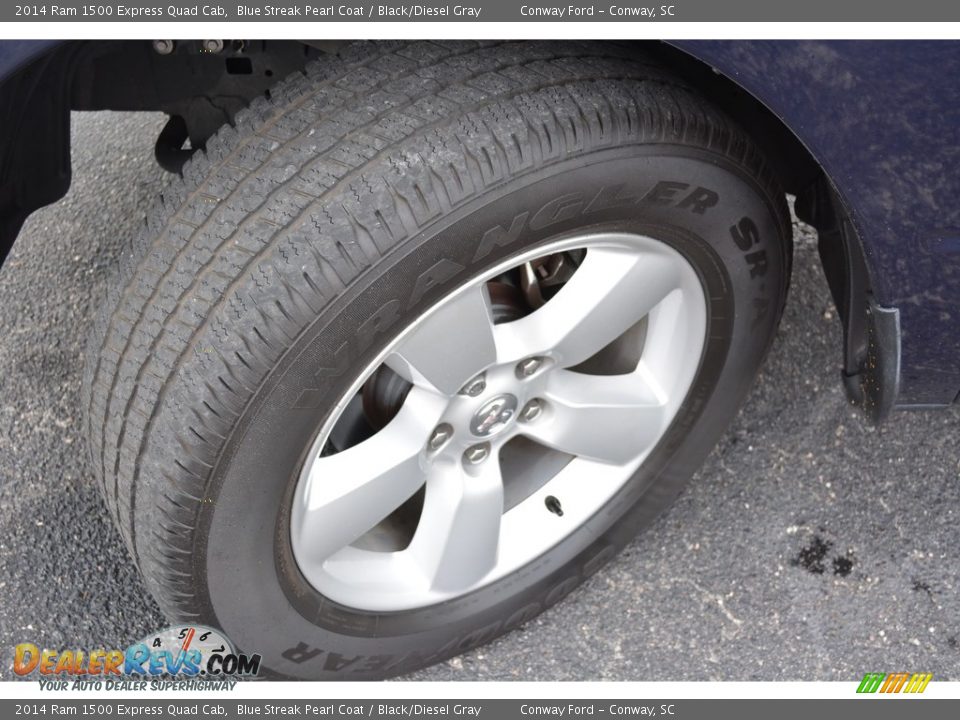 2014 Ram 1500 Express Quad Cab Blue Streak Pearl Coat / Black/Diesel Gray Photo #13
