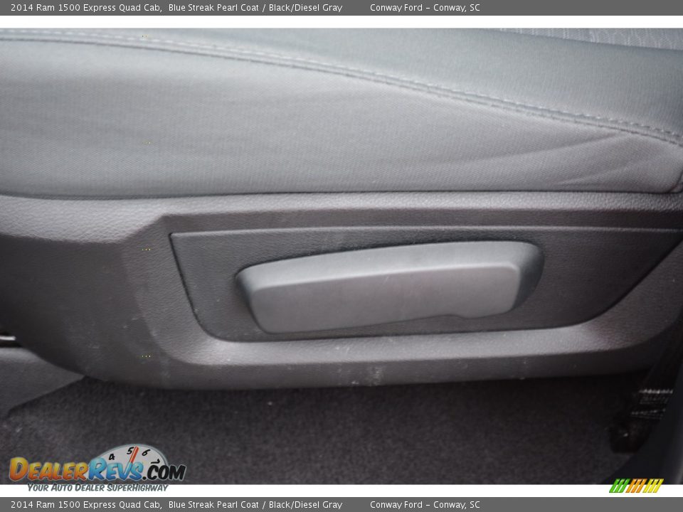 2014 Ram 1500 Express Quad Cab Blue Streak Pearl Coat / Black/Diesel Gray Photo #16