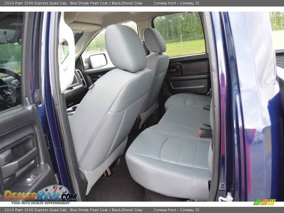 2014 Ram 1500 Express Quad Cab Blue Streak Pearl Coat / Black/Diesel Gray Photo #17