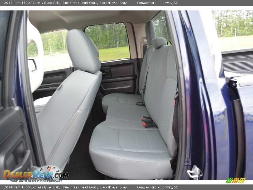 2014 Ram 1500 Express Quad Cab Blue Streak Pearl Coat / Black/Diesel Gray Photo #18