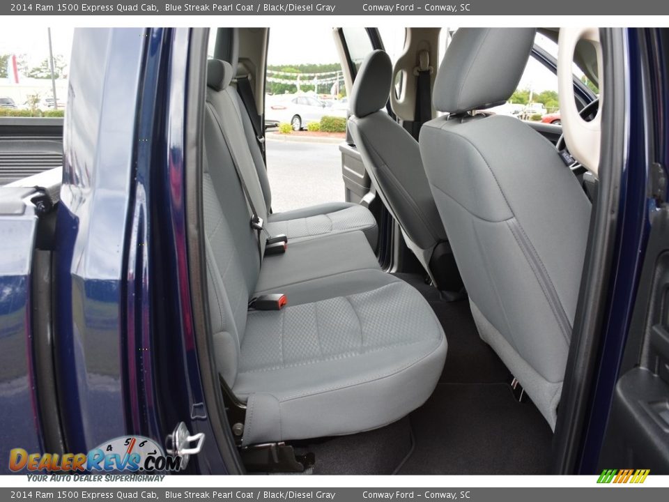 2014 Ram 1500 Express Quad Cab Blue Streak Pearl Coat / Black/Diesel Gray Photo #20