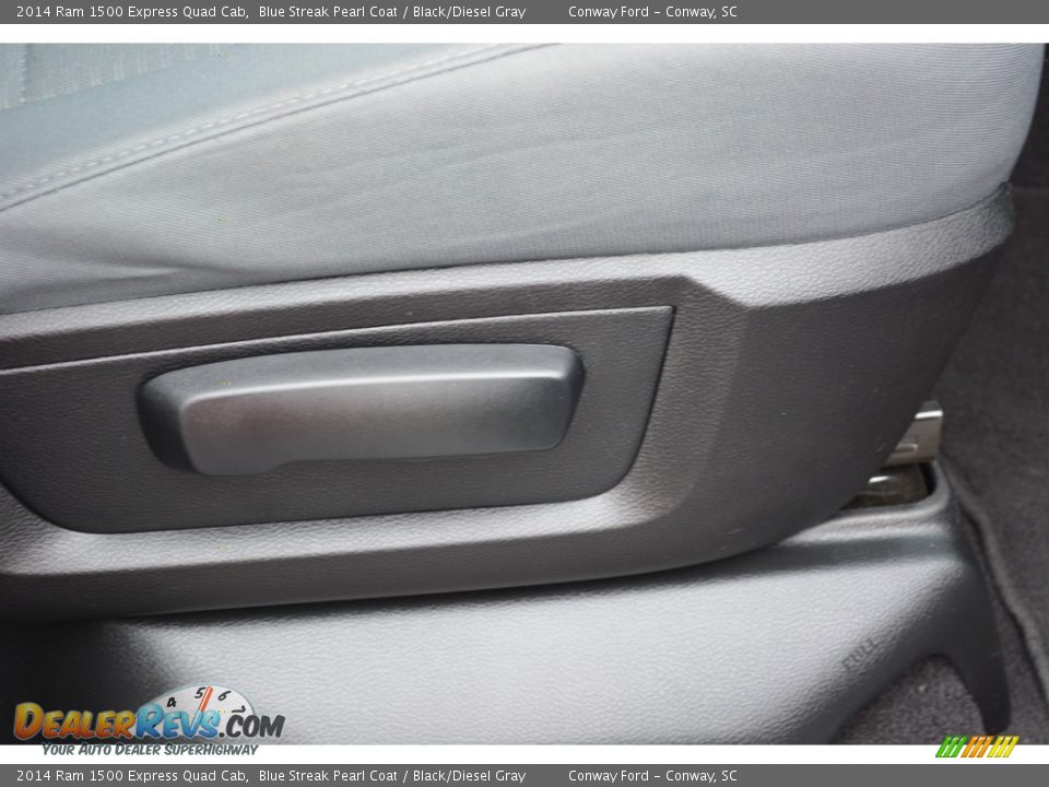 2014 Ram 1500 Express Quad Cab Blue Streak Pearl Coat / Black/Diesel Gray Photo #23