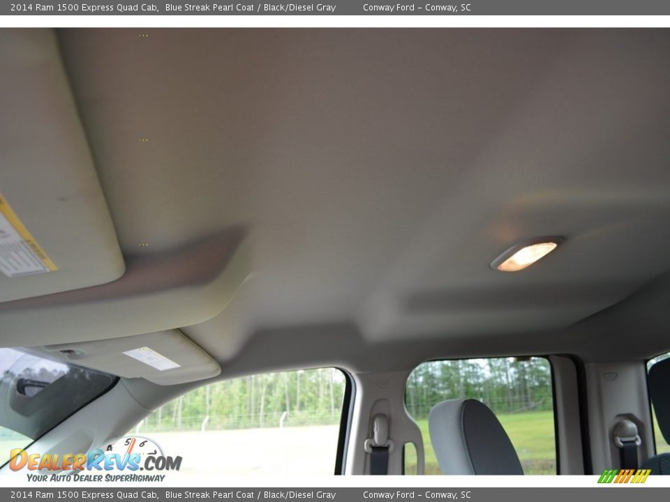 2014 Ram 1500 Express Quad Cab Blue Streak Pearl Coat / Black/Diesel Gray Photo #26