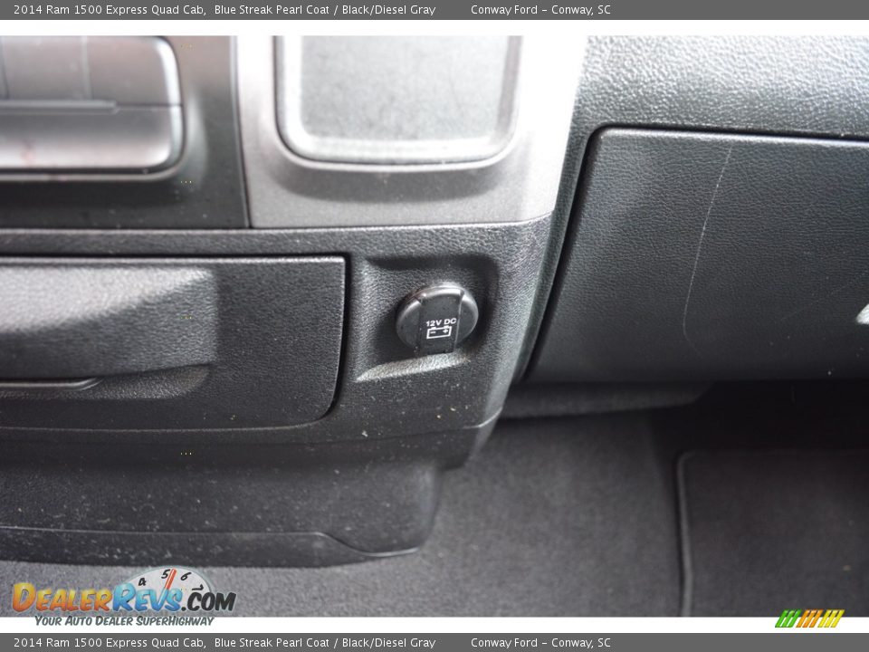 2014 Ram 1500 Express Quad Cab Blue Streak Pearl Coat / Black/Diesel Gray Photo #29