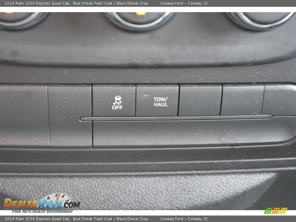 2014 Ram 1500 Express Quad Cab Blue Streak Pearl Coat / Black/Diesel Gray Photo #31