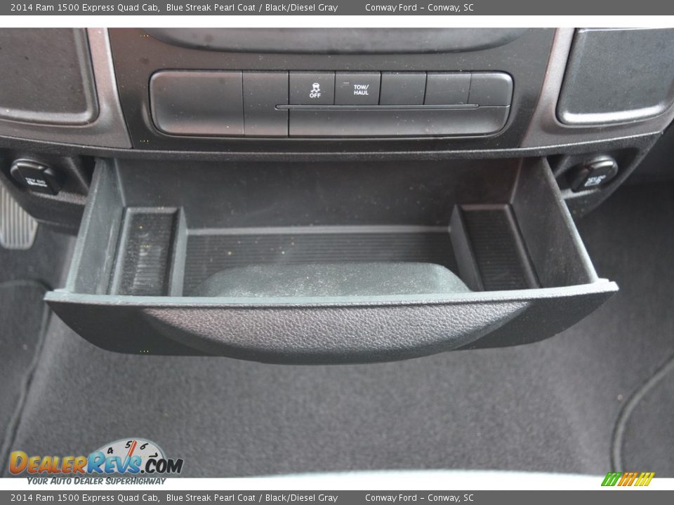 2014 Ram 1500 Express Quad Cab Blue Streak Pearl Coat / Black/Diesel Gray Photo #33
