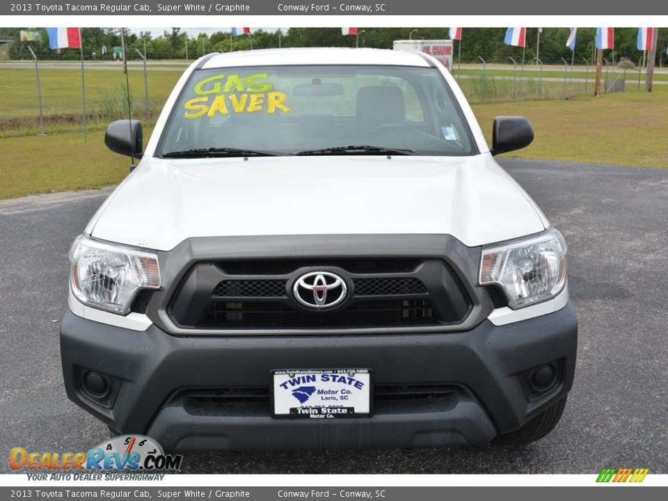 2013 Toyota Tacoma Regular Cab Super White / Graphite Photo #11