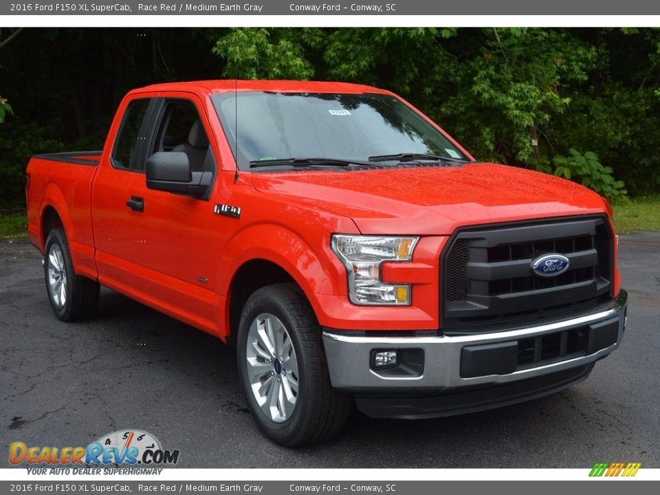 2016 Ford F150 XL SuperCab Race Red / Medium Earth Gray Photo #1