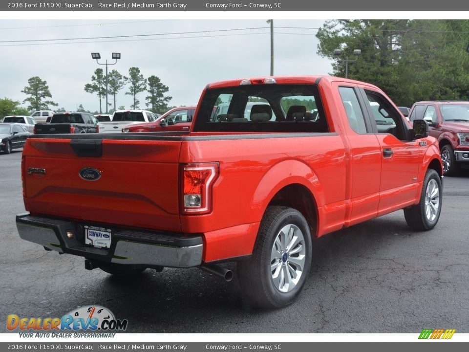 2016 Ford F150 XL SuperCab Race Red / Medium Earth Gray Photo #3