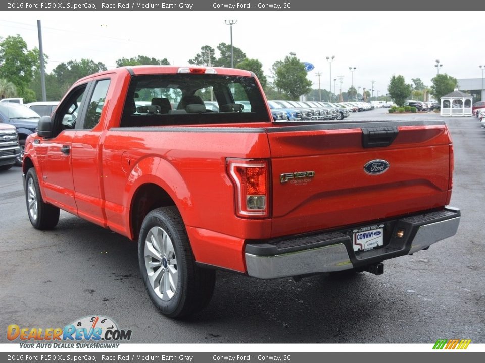 2016 Ford F150 XL SuperCab Race Red / Medium Earth Gray Photo #7