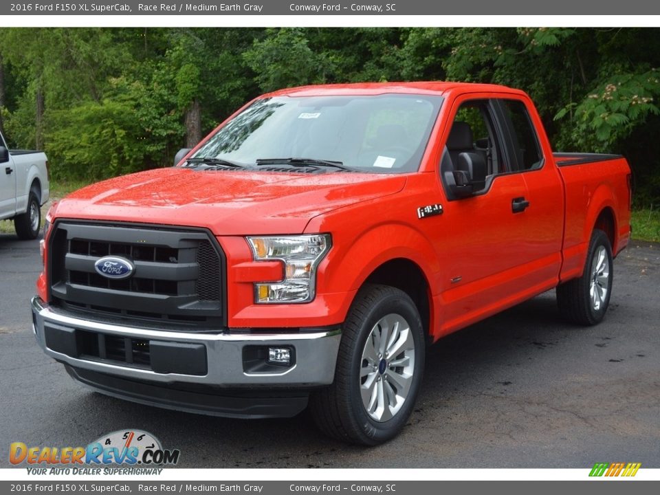2016 Ford F150 XL SuperCab Race Red / Medium Earth Gray Photo #9