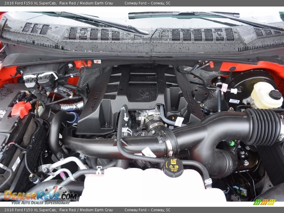 2016 Ford F150 XL SuperCab Race Red / Medium Earth Gray Photo #13