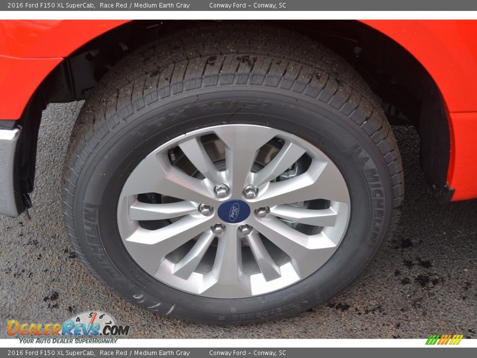 2016 Ford F150 XL SuperCab Race Red / Medium Earth Gray Photo #14