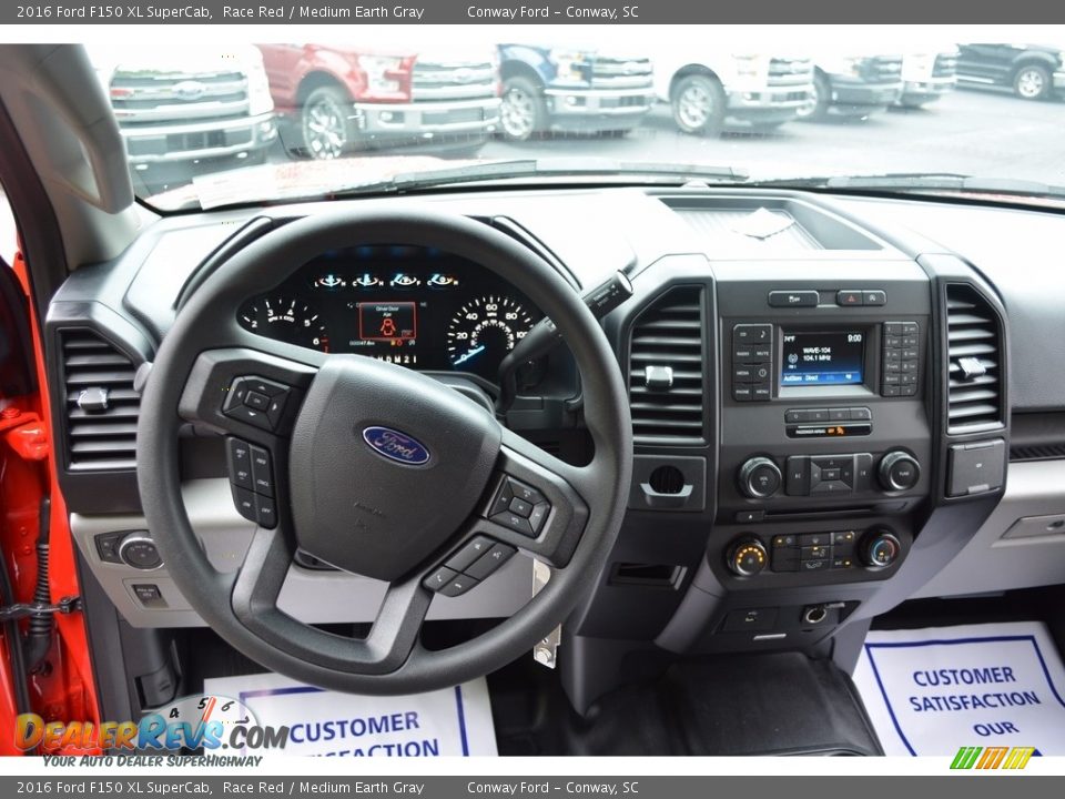 2016 Ford F150 XL SuperCab Race Red / Medium Earth Gray Photo #27
