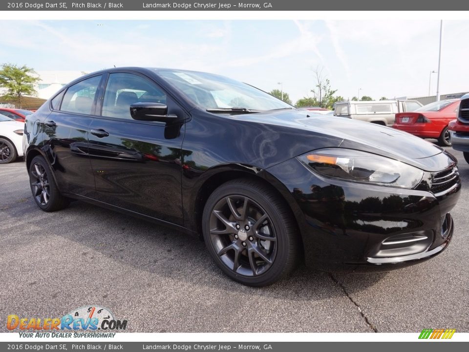 2016 Dodge Dart SE Pitch Black / Black Photo #4