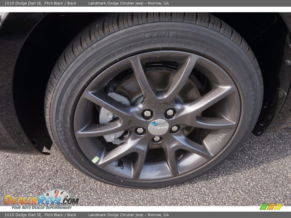 2016 Dodge Dart SE Pitch Black / Black Photo #5