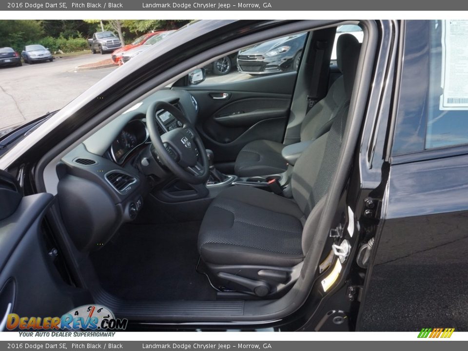 2016 Dodge Dart SE Pitch Black / Black Photo #6