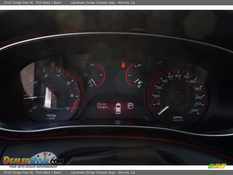 2016 Dodge Dart SE Pitch Black / Black Photo #9