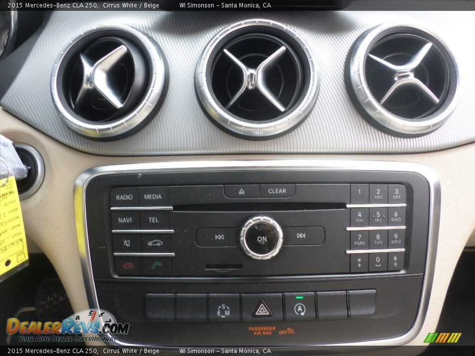 2015 Mercedes-Benz CLA 250 Cirrus White / Beige Photo #14
